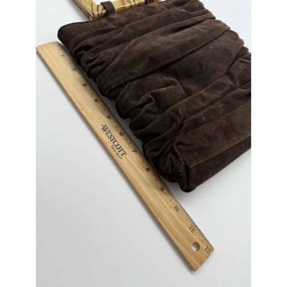 Brown Suede Medium Tortoiseshell Handle from the brand Cara Landy‎